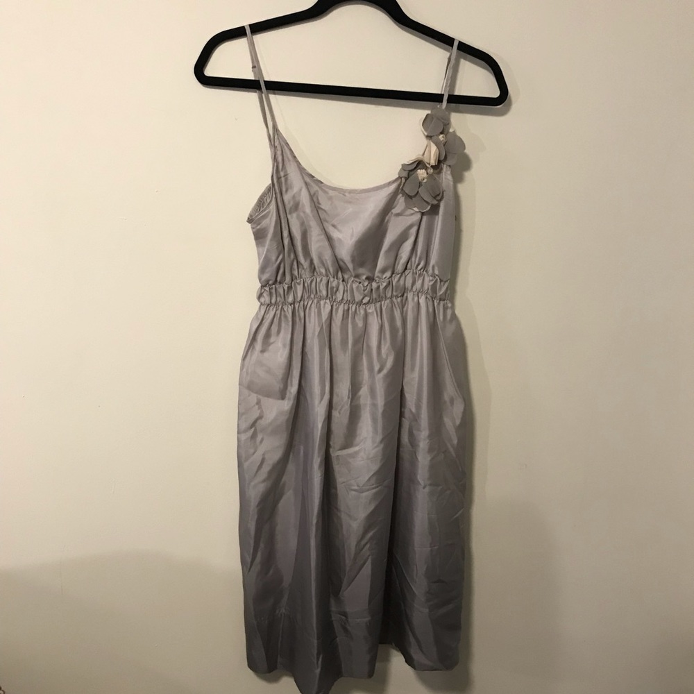 Matty M Ombré Grey 100% Silk dress